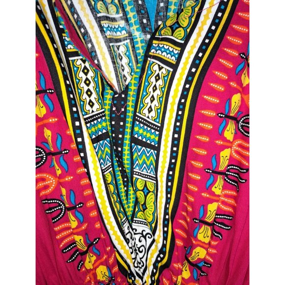 Big Mama One Size Multicolor Elastic Waist Sleeveless Tunic - Picture 3 of 4